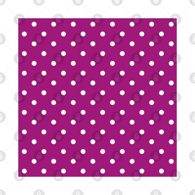 White Polkadots on purple background by JAMFoto