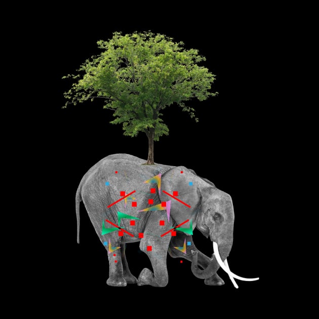 Tree Elephant Collage by shamila