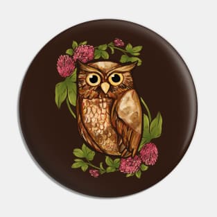 Floral Owl Pin