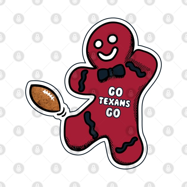 Houston Texans Gingerbread Man by Rad Love