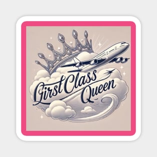 firstclassqueen crown and sky Magnet