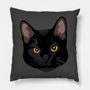 Cute Black Cat Pillow