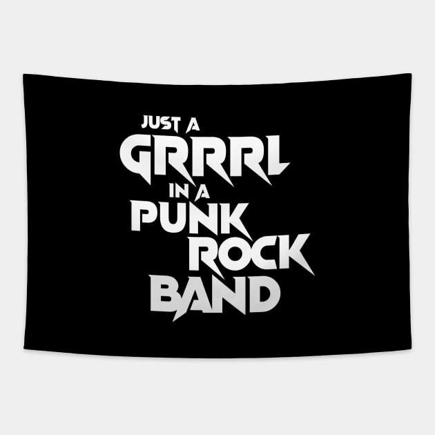 Just A Grrrl In A Punk Rock Band Tapestry by Rike Mayer