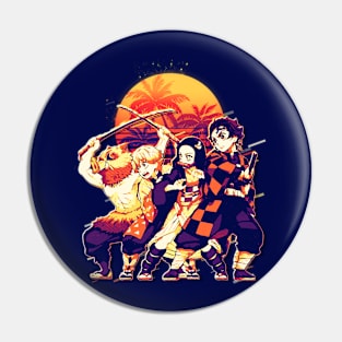 Demon Slayer Retro Art Pin