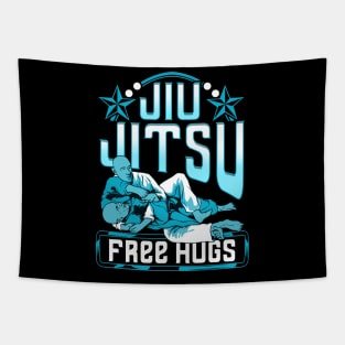 Funny Jiu Jitsu Free Hugs Pun BJJ Martial Arts Tapestry