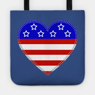 USA Flag United States Heart Independence Vote Patriotic 2020 Tote