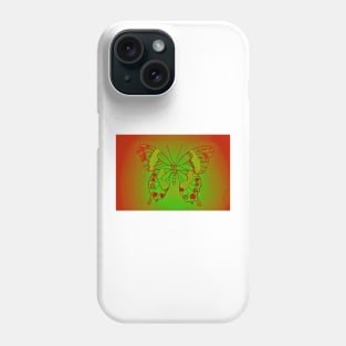 Neon Butterfly Phone Case