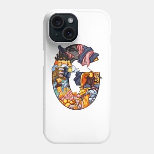 Initial Letter G doodle art Phone Case