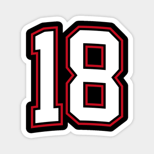 Number Eighteen 18 Magnet