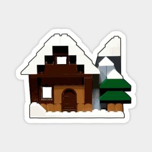 Brick Creations - Winter Cabin Magnet