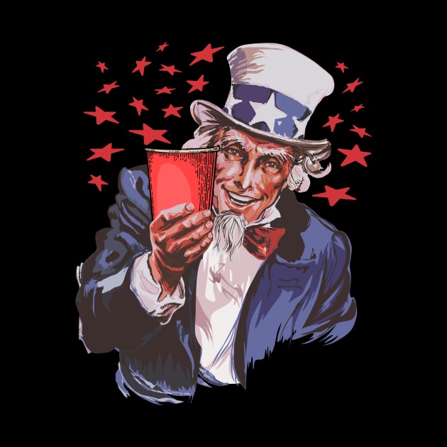 Uncle Sam Solo Cup 4th of July American USA College Party Drinking by Marham19