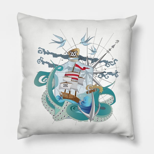 Pirate Ship Pillow by AMDesigns