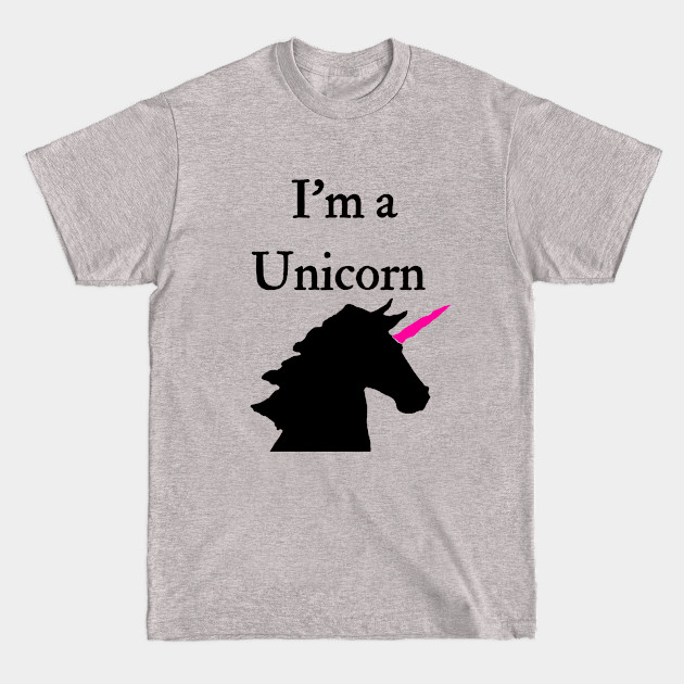 I'm A Unicorn Pink and Black - Animal Photography - T-Shirt