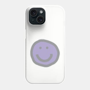 Lavender Round Happy Face with Smile Phone Case