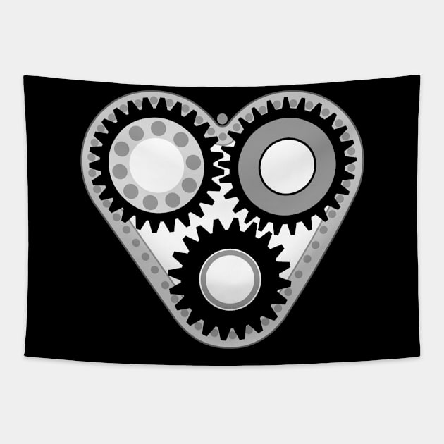 Mechanical Heart Tapestry by Barthol Graphics