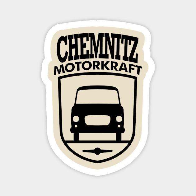 Barkas B1000 Motorkraft Chemnitz coat of arms (black) Magnet by GetThatCar