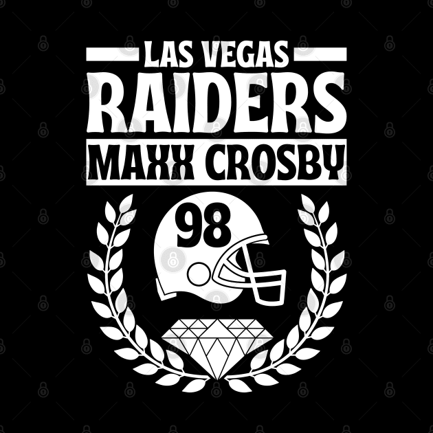 Las Vegas Raiders Maxx Crosby 98 Helmet American Football by Astronaut.co