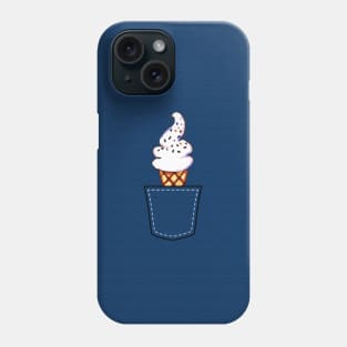 White Ice Cream Cone in Pocket Phone Case