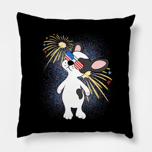 Cool Dog USA flag Patriotic 4th July independence day coolest shirt for july forth Pillow