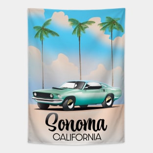 Sonoma, California Travel poster Tapestry