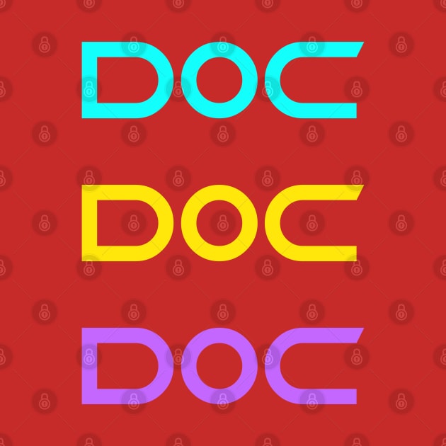 Colourful doc art by Spaceboyishere