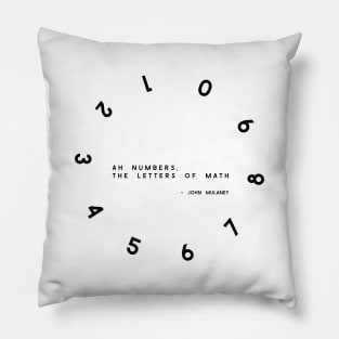 John Mulaney Numbers (Black Logo) Pillow