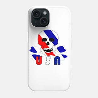 USA Skull And Bones For The Fourth Of July Phone Case