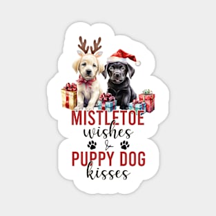 Labrador Mistletoe Wishes & Puppy Dog Kisses Magnet