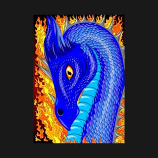 Blue fire dragon T-Shirt