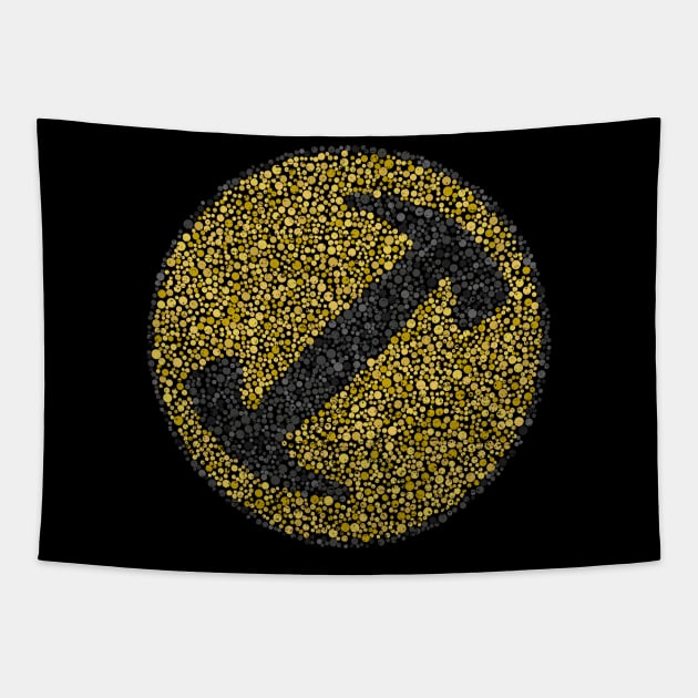 Color Blind Test StoneCutters Gold Tapestry by Roufxis