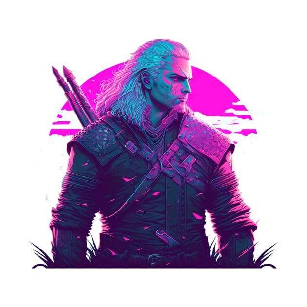 Vaporwave Geralt by Vaelerys