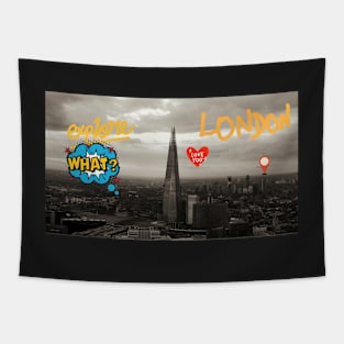 London cityscape and skyscrapers for free Tapestry