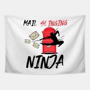 Mail Slinging Ninja Tapestry