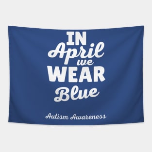 In April We Wear Blue Tapestry