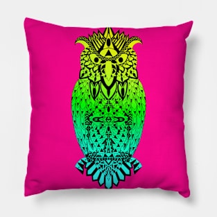 boho style wisdom owl pattern ecopop Pillow