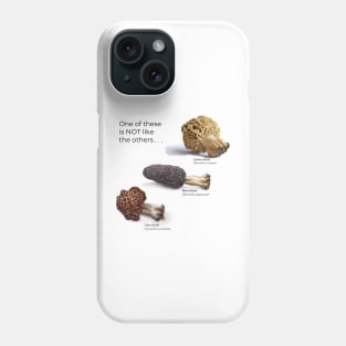 2 True Morels, 1 False Morel Phone Case