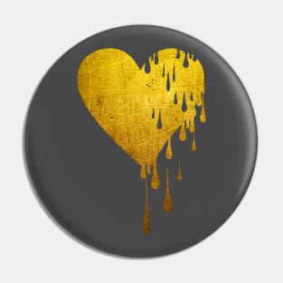 Bleeding Gold Heart Pin