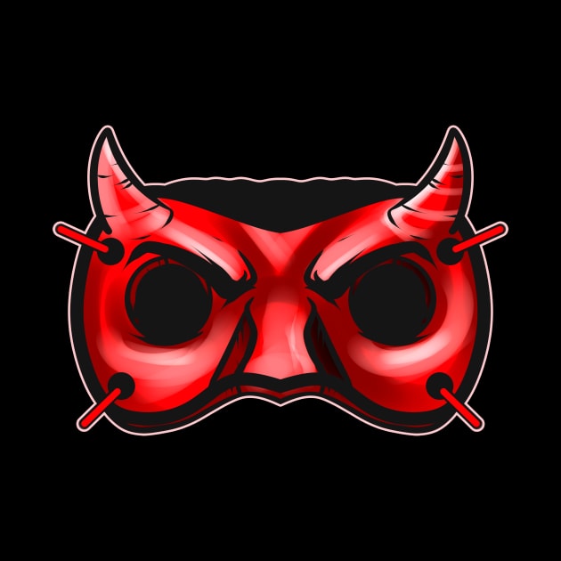 Horned Devil Mask Costume for Halloween by SinBle