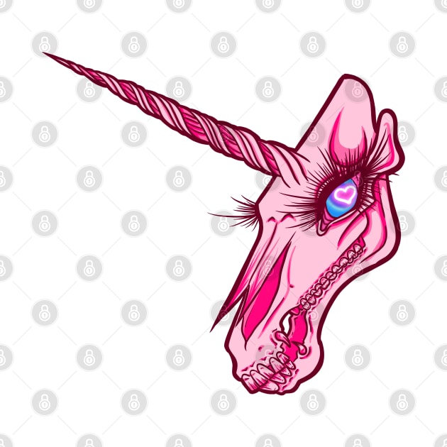 Unicorn Skull by MissIvoryRainbow