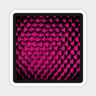 Amazingly Detailed Vector Graphic Magenta Dragon Scales Design Magnet