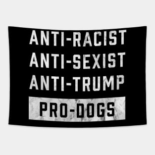 Anti Trump Funny Dog Lover Tapestry