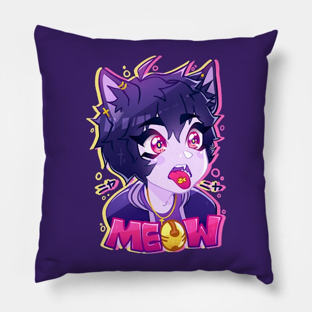 MEOW #1 Pillow by bekkie