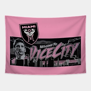 Inter Miami FC - Leo Messi - WELCOME TO VICE CITY Tapestry