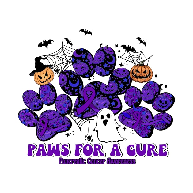 Pancreatic Cancer Awareness Awareness - paws for a cure halloween by Gost