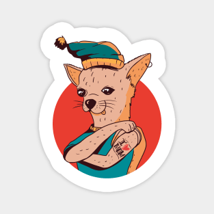 CHIHUAHUA MOM TATTOO Magnet