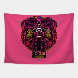 80s Hip Hop Grizzly Bear with Cassette Tape | Gay Bear | The Bearly Brand Tapestry