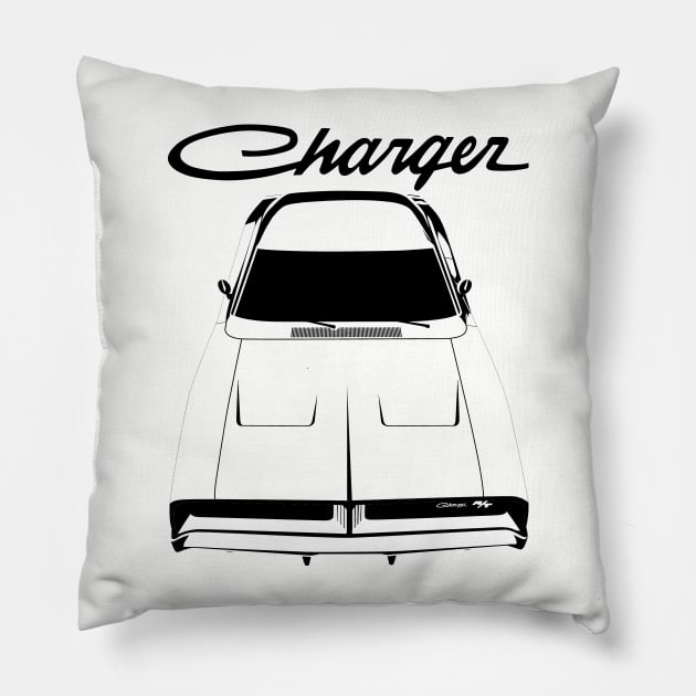 Charger 1969 - Multi color Pillow by V8social