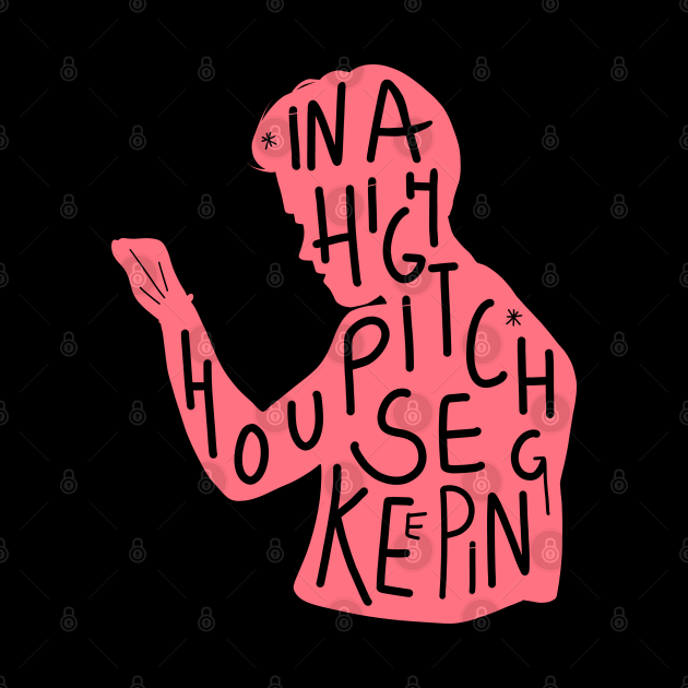 jjs silhouette housekeeping quote (obx) in red/coral Outer Banks Jj