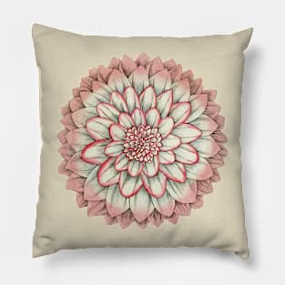 Chelsea Millennial Pink Dahlia Flower Pillow