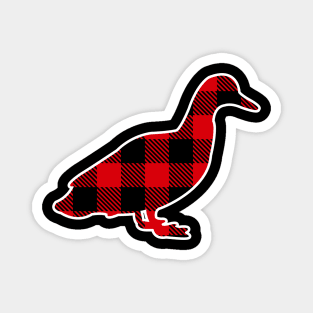 Duck Red Plaid Pattern Christmas Pajama Funny Gift Magnet